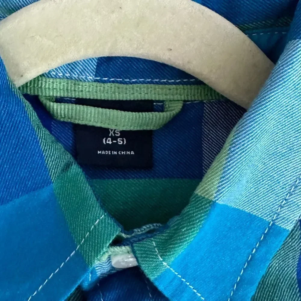 GAP Kids | Blue & Green | PLAID SHIRT